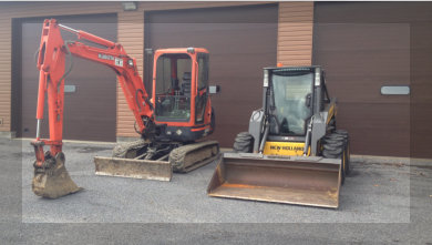 Garage Pic with Excavator